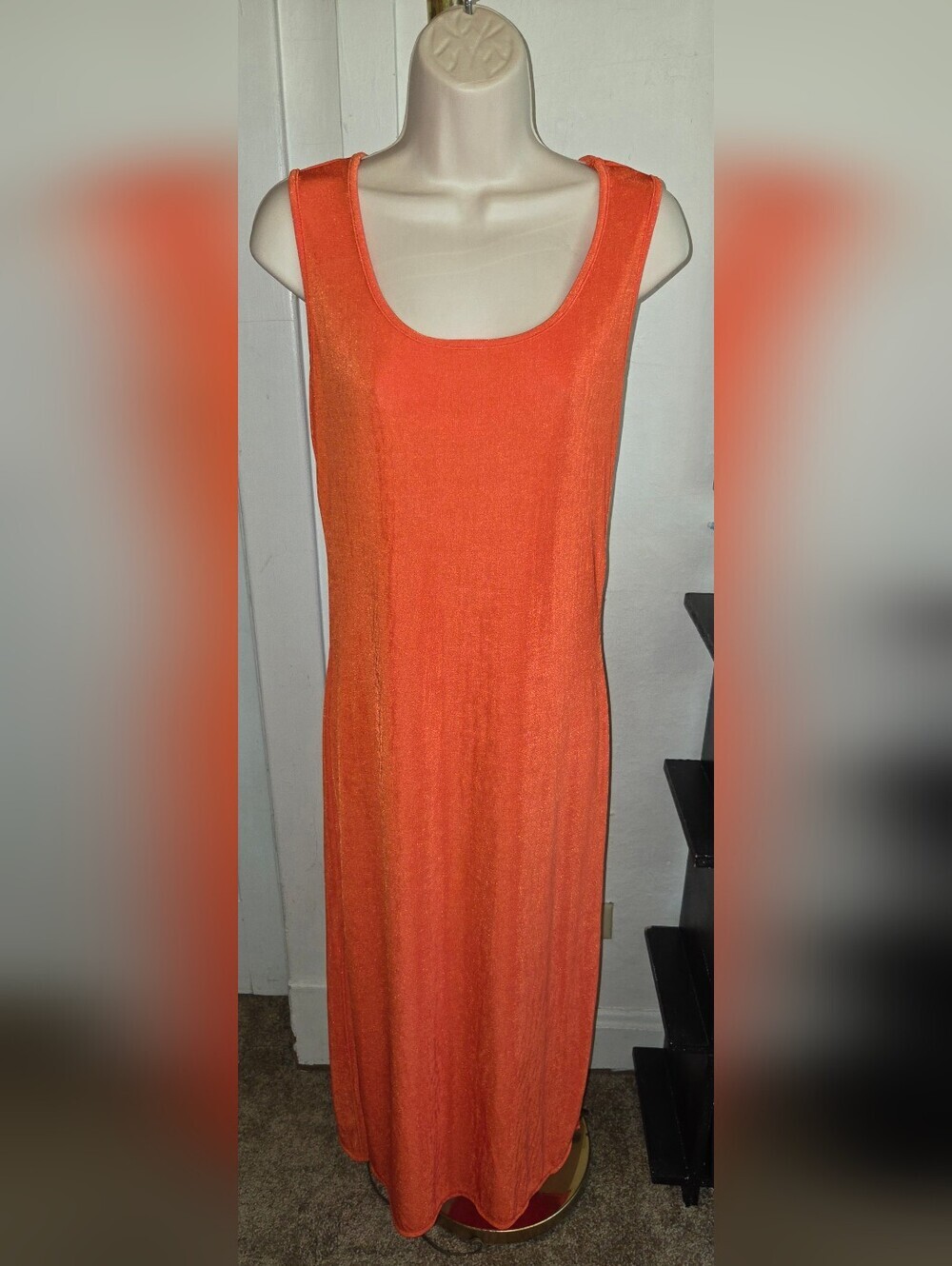 See You Monday Sleeveless Orange Maxi Dress